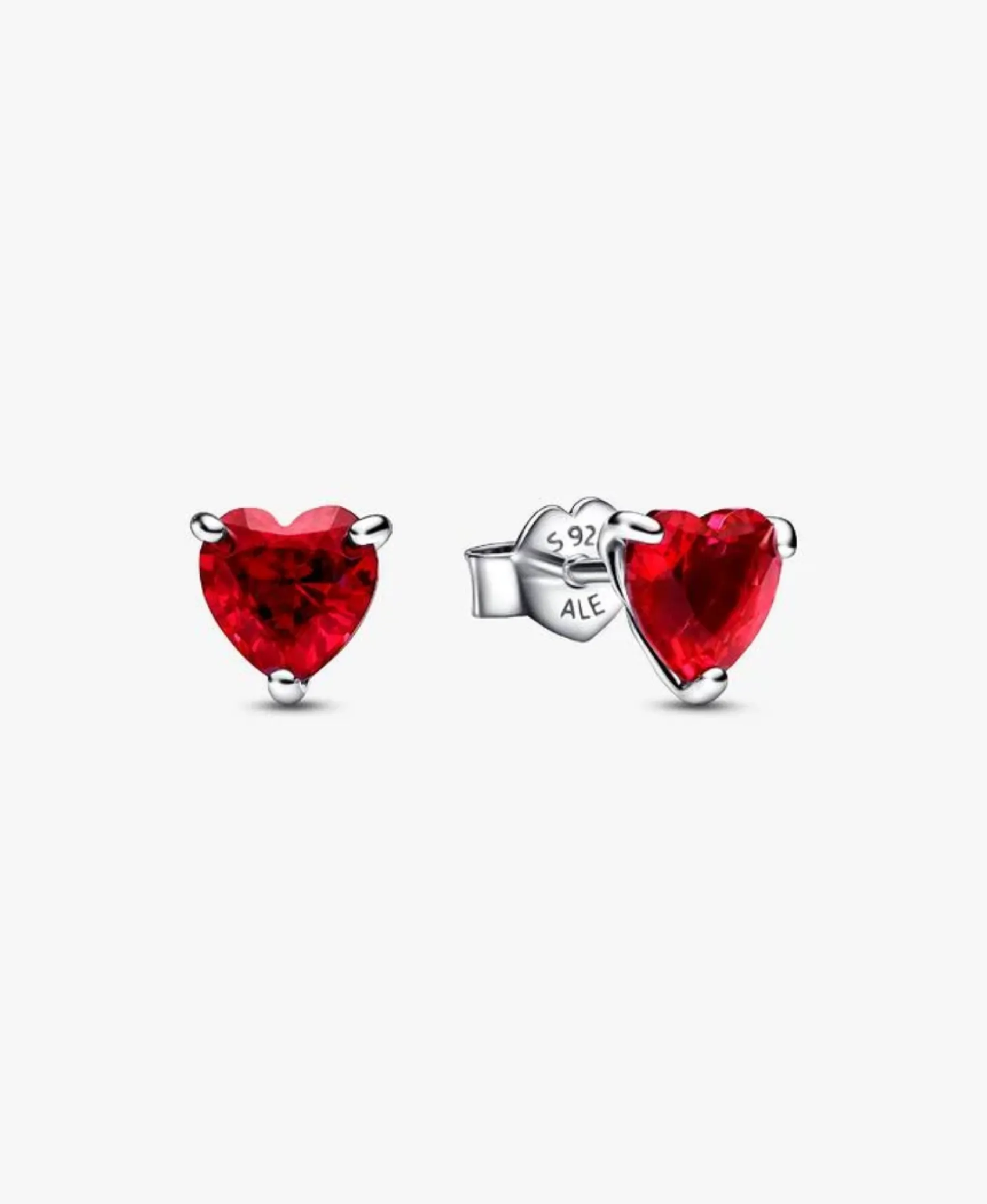 Pendientes Pandora de Botón Corazón Rojo | 292549C01