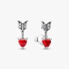 Pendientes Pandora Flecha y Corazón Cristal de Murano | 293668C01