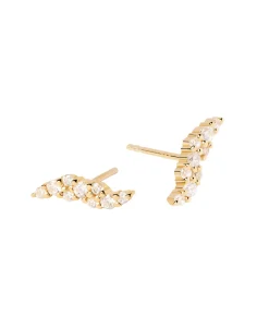 Pendientes PDPAOLA Natura Trepador Plata Baño Oro | AR01-808-U