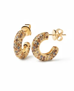 Pendientes PDPAOLA Tiger Plata Baño Oro | AR01-291-U