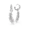 Pendientes Pluma Swarovski Vienna Baño de Rodio Cristales y Circonita | 5754272