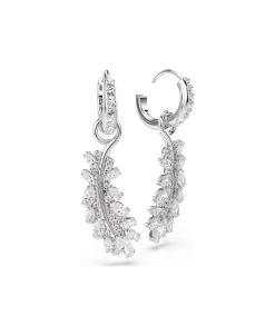 Pendientes Pluma Swarovski Vienna Baño de Rodio Cristales y Circonita | 5754272
