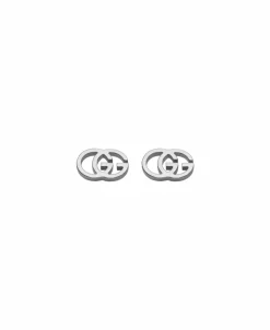 Pendientes Presión Gucci GG Running Oro Blanco | YBD09407400100U