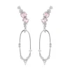 Pendientes Someil Marina García Plata Rodiada con Circonitas Blancas y Rosas | 90855PBS