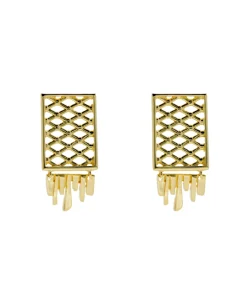 Pendientes Vanderbilt Marina García Plata Baño de Oro | 91192PD