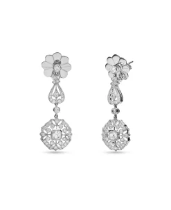 Pendientes Vintage con Diamantes 0,915 cts en Platino
