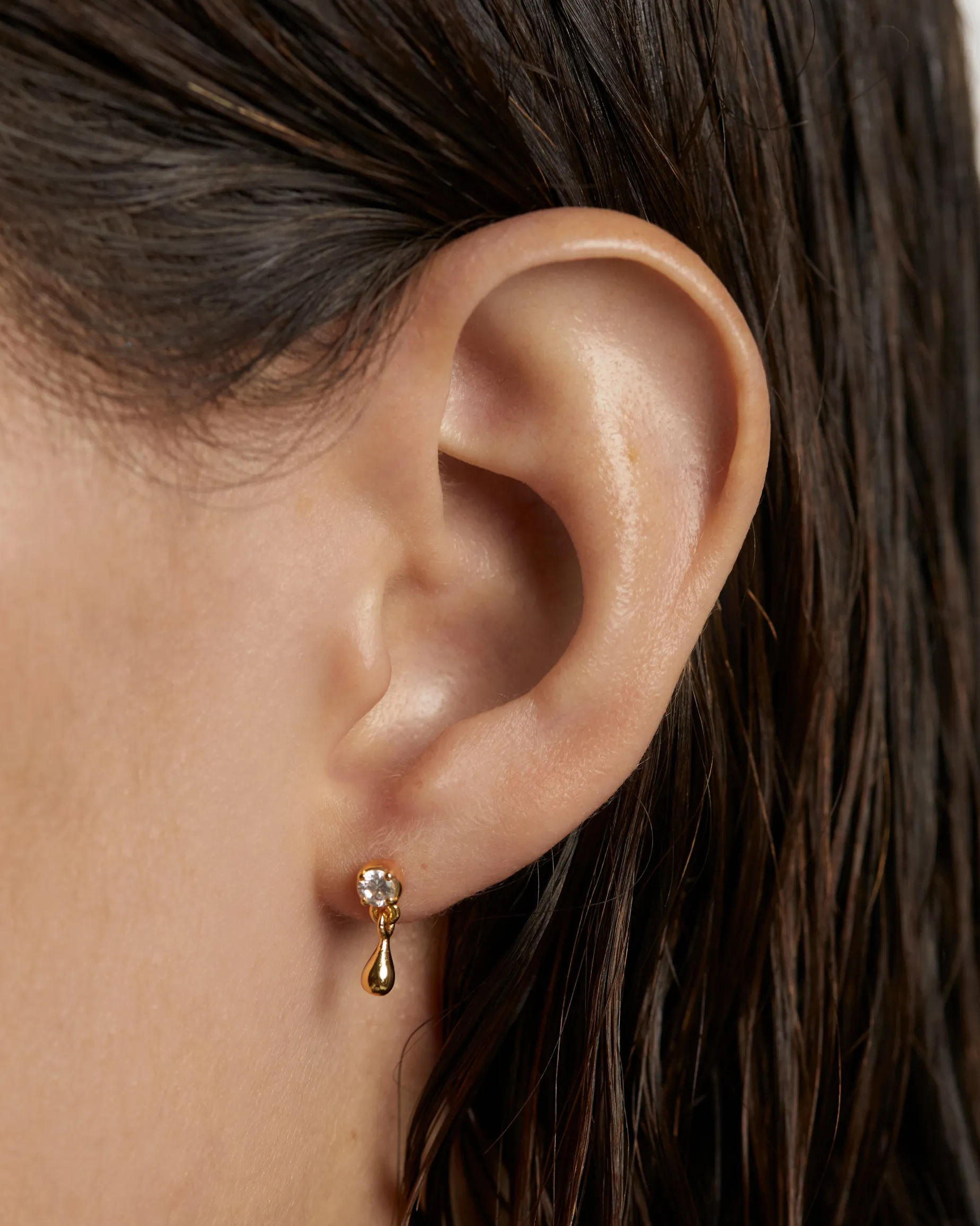 Piercing PDPAOLA Stud Water Plata Baño Oro | PG01-027-U