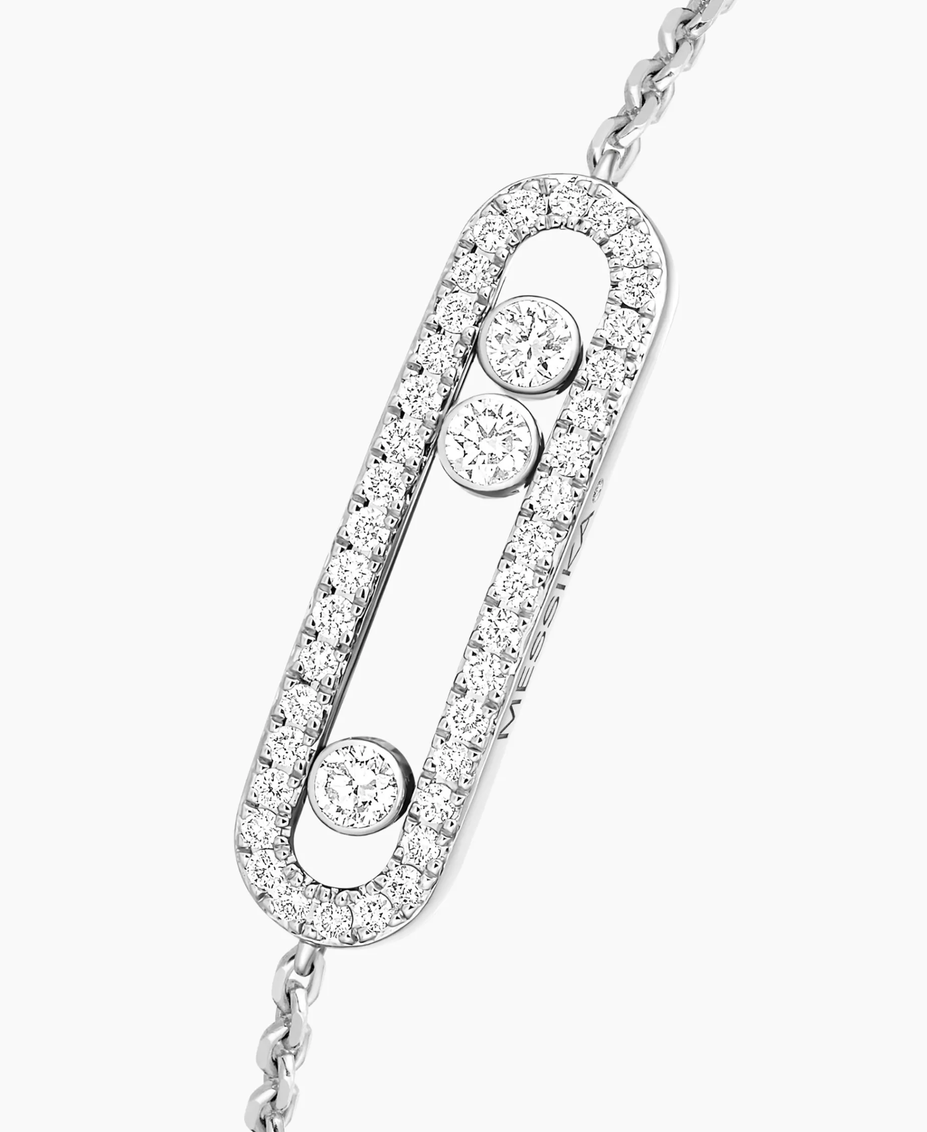 Pulsera Baby Move Pavé Messika en Oro Blanco y Diamantes | 04325-WG