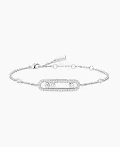 Pulsera Baby Move Pavé Messika en Oro Blanco y Diamantes | 04325-WG