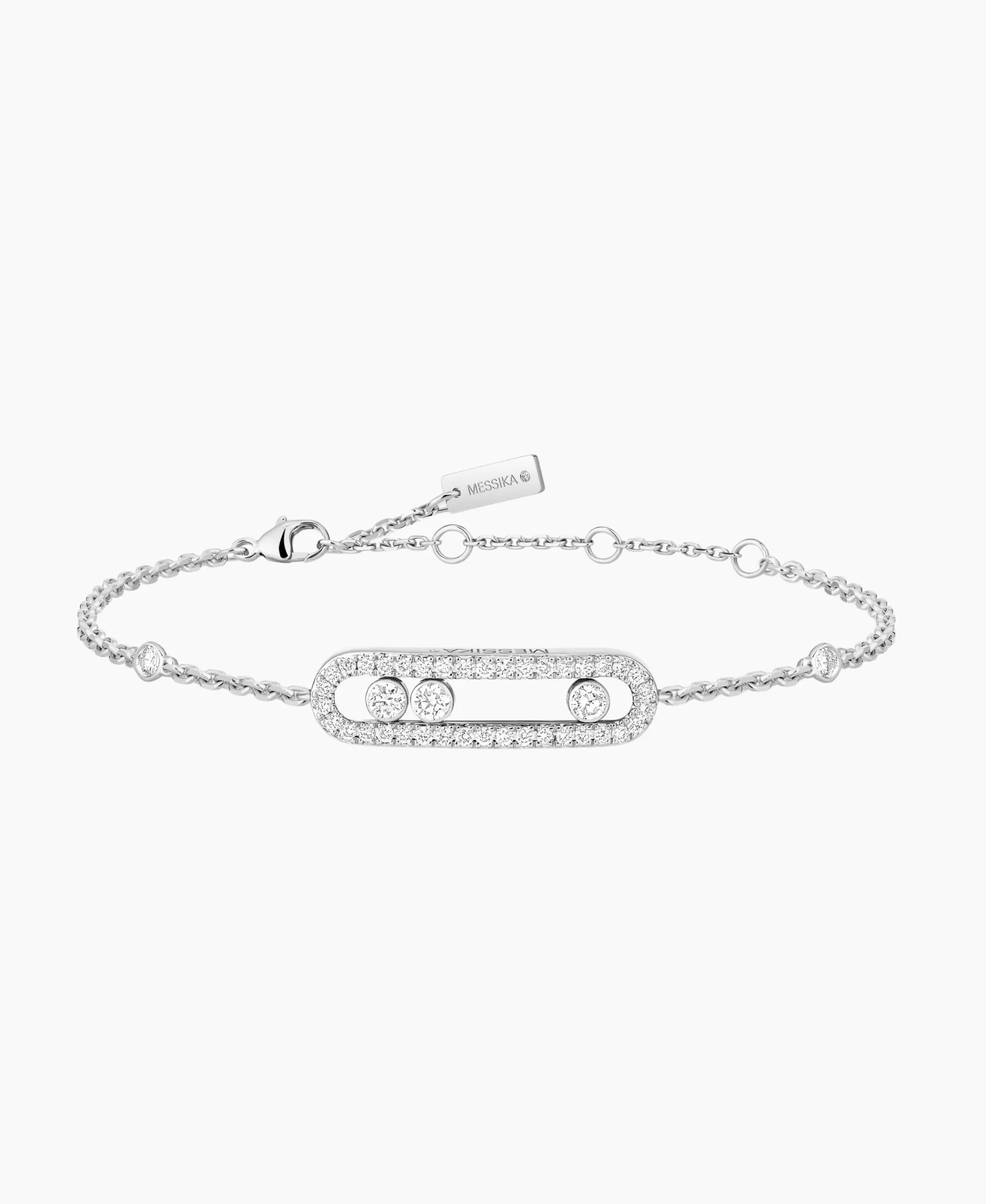 Pulsera Baby Move Pavé Messika en Oro Blanco y Diamantes | 04325-WG