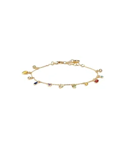 Pulsera Candy AGATHA París Circonitas Multicolor Dorado | 02480340-256-TU