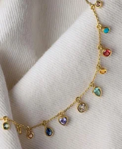 Pulsera Candy AGATHA París Circonitas Multicolor Dorado | 02480340-256-TU