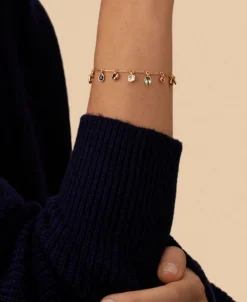 Pulsera Candy AGATHA París Circonitas Multicolor Dorado | 02480340-256-TU