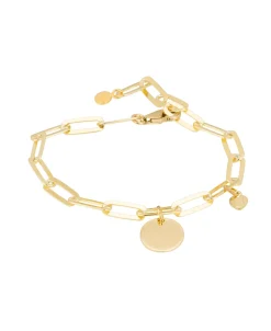 Pulsera Chapa Marina García Plata Bañada en Oro | 90690UD