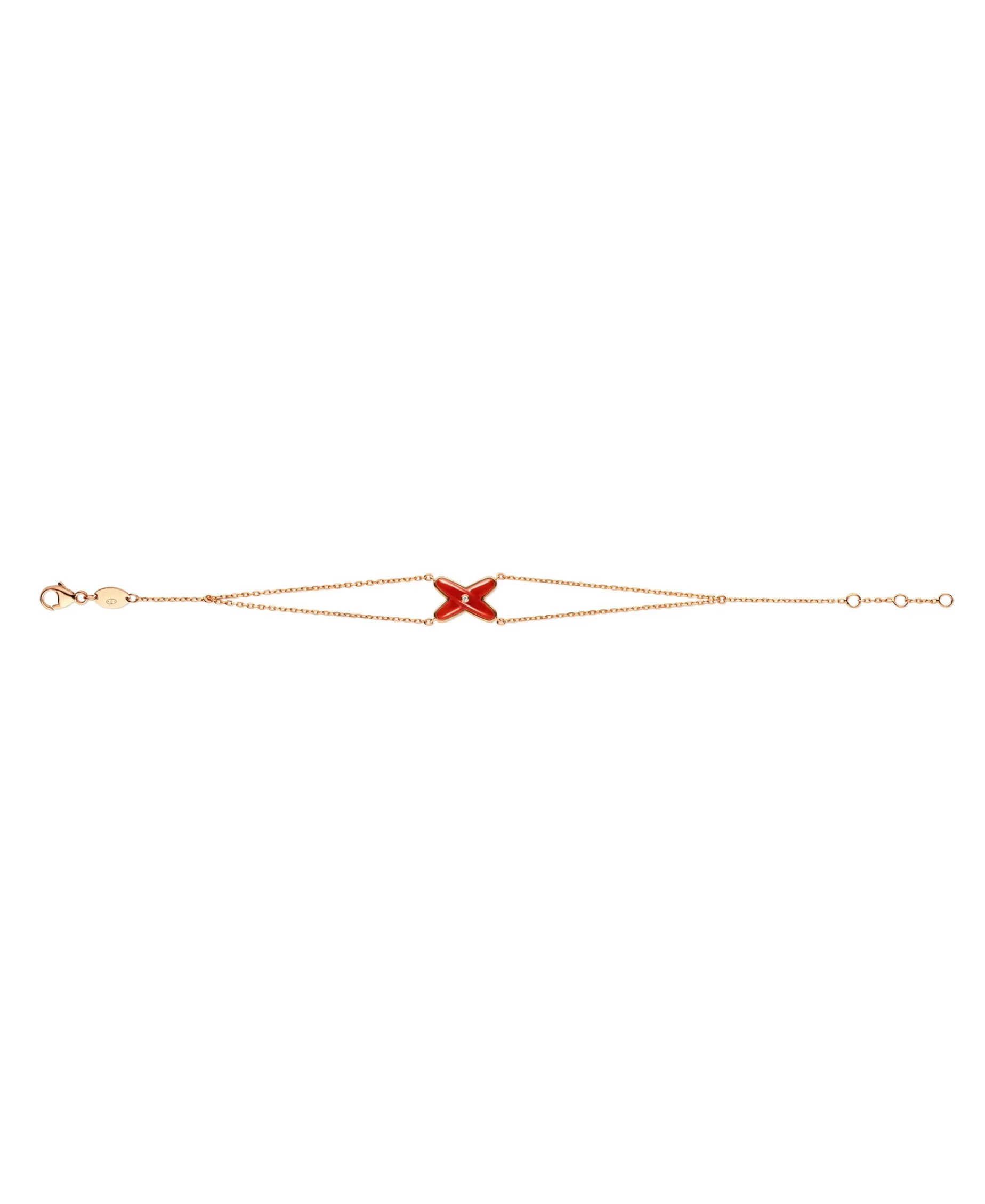 Pulsera Chaumet Jeux de Liens Oro Rosa 18K Diamante y Cornalina | 085123