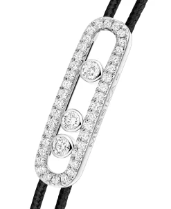 Pulsera Cordón Negro Con Pavé Messika Care(s) | 14141-WG