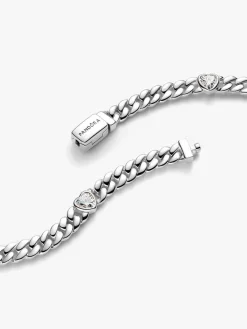 Pulsera de Cadena Cubana Corazón PANDORA - 594226C01-20