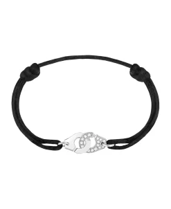 Pulsera de Cordón Dinh Van Menottes Oro Blanco 18K Pavé | 341222