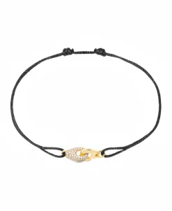Pulsera de cordón Menottes dinh van modelo mini, oro amarillo y diamantes | 319211