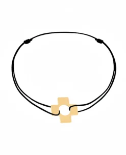 Pulsera Dinh Van Cordón Cruz Oro Amarillo | 320401