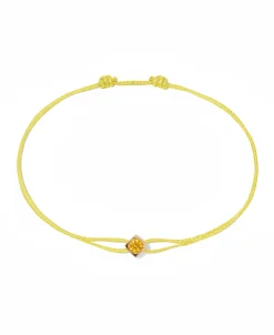 Pulsera Dinh Van Le Cube Cordón Amarillo y Zafiro Amarillo Le Cube | 308831