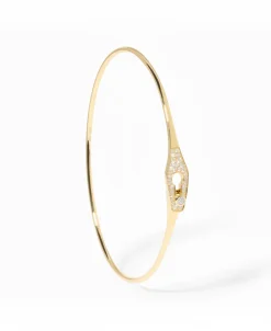 Pulsera Dinh Van Serrure Oro Amarillo y Pavé de Diamantes | 334121