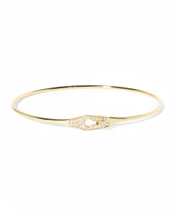Pulsera Dinh Van Serrure Oro Amarillo y Pavé de Diamantes | 334121