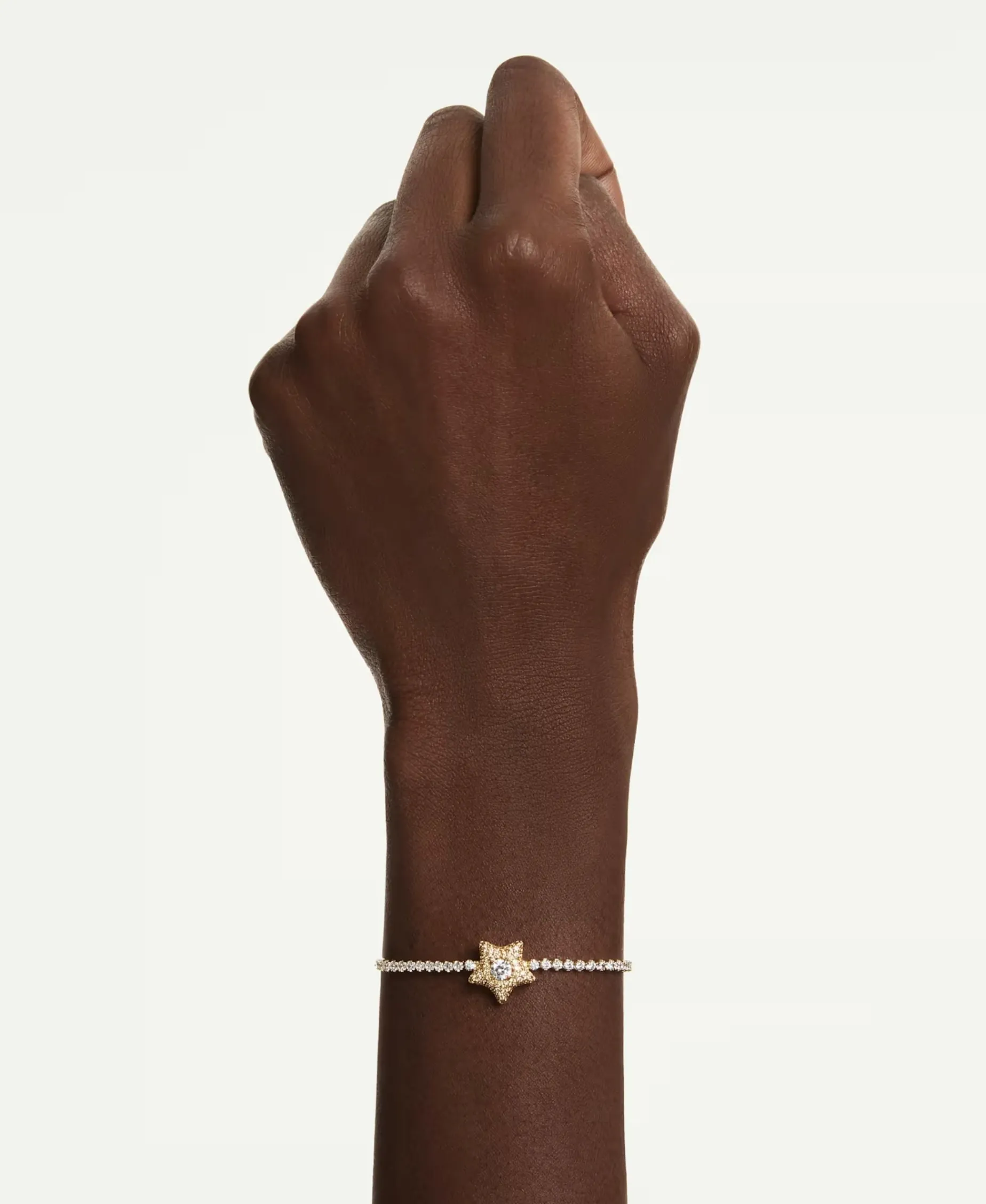 Pulsera Estrella Swarovski Sublima Plata Dorada Circonita | 5760559