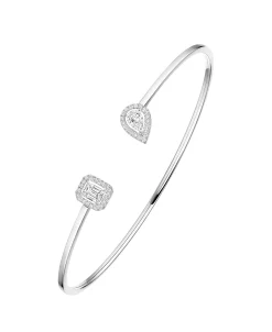 Pulsera Flexible Messika My Twin Oro Blanco | 07222-WG-M