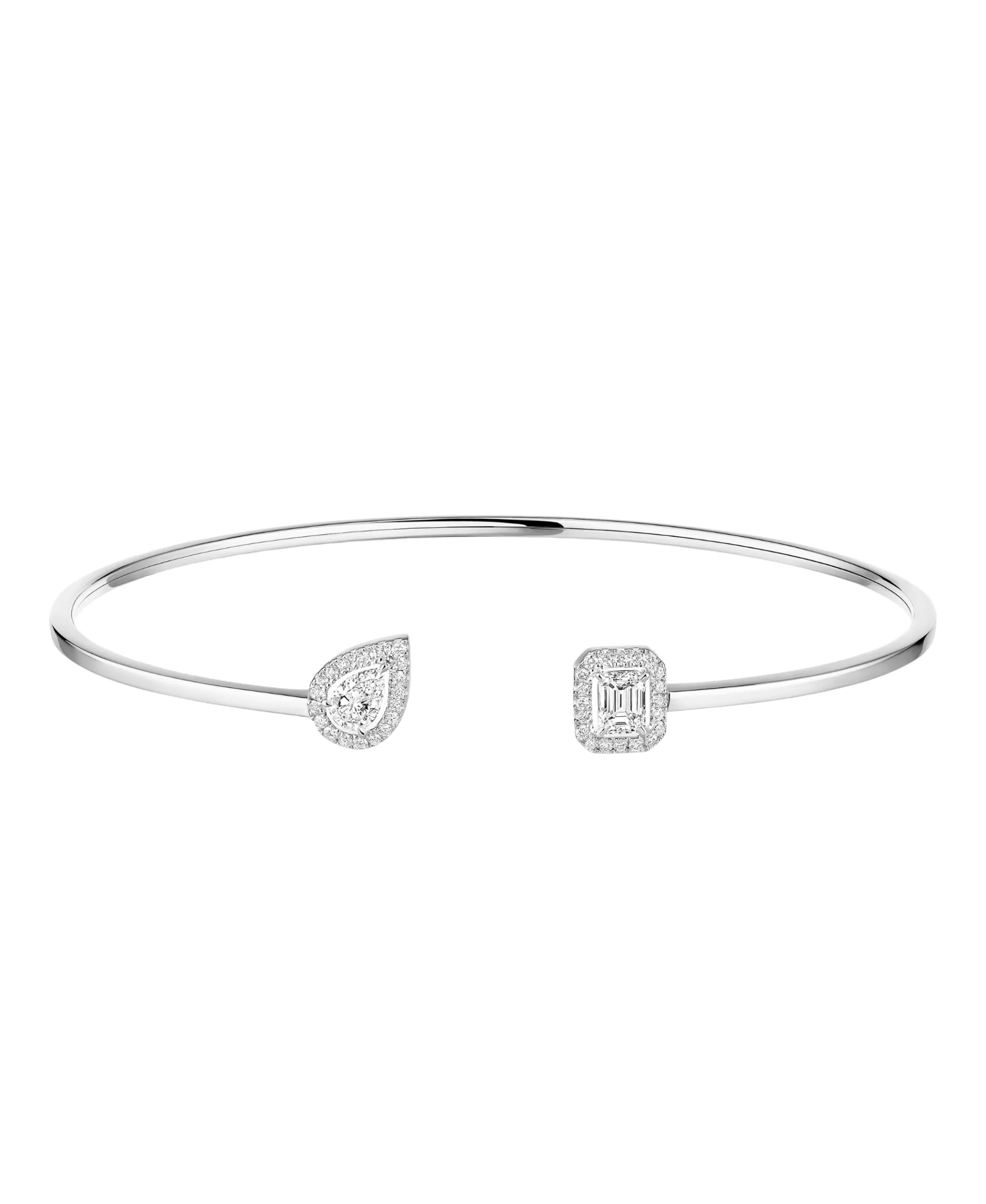 Pulsera Flexible Messika My Twin Oro Blanco | 07222-WG-M