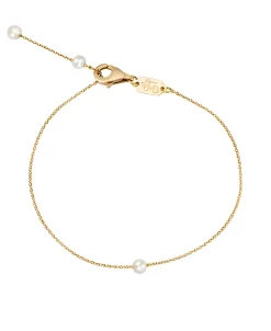 Pulsera Gold&Roses Sunrise Drop Oro Amarillo y Perlas | GR-083