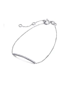 Pulsera LECARRÉ Barra Oro Blanco y Diamantes | GC003OB.00