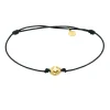 Pulsera LECARRÉ Pepita Oro Macramé Negro | GC056OA.BK