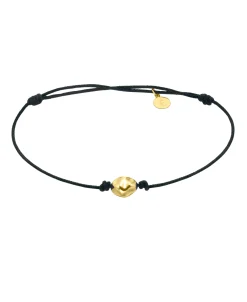 Pulsera LECARRÉ Pepita Oro Macramé Negro | GC056OA.BK