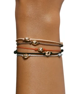 Pulsera LECARRÉ Pepita Oro Macramé Chocolate | GC056OA.CH