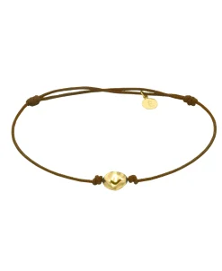 Pulsera LECARRÉ Pepita Oro Macramé Chocolate | GC056OA.CH