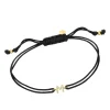 Pulsera Macramé Negro LECARRÉ Inicial M en Oro con Diamantes | GC054OA.M