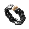 Pulsera Mattioli Puzzle En Ceramica Negra y Oro Rosa | MBR054C154OR