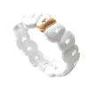 Pulsera Mattioli Puzzle En Ceramica Blanca y Oro Rosa | MBR054C152XRS