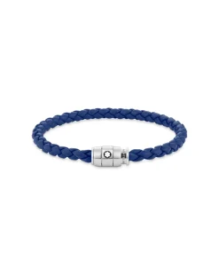 Pulsera MONTBLANC Meisterstück Piel Azul Cierre Acero 3 anillas | 130899
