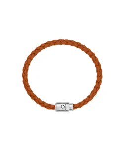 Pulsera MONTBLANC Meisterstück Piel Naranja Cierre Acero - 134062