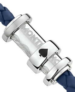 Pulsera MONTBLANC Meisterstück “La Vuelta al Mundo en 80 Días” Piel Azul Cierre Acero | 12834460