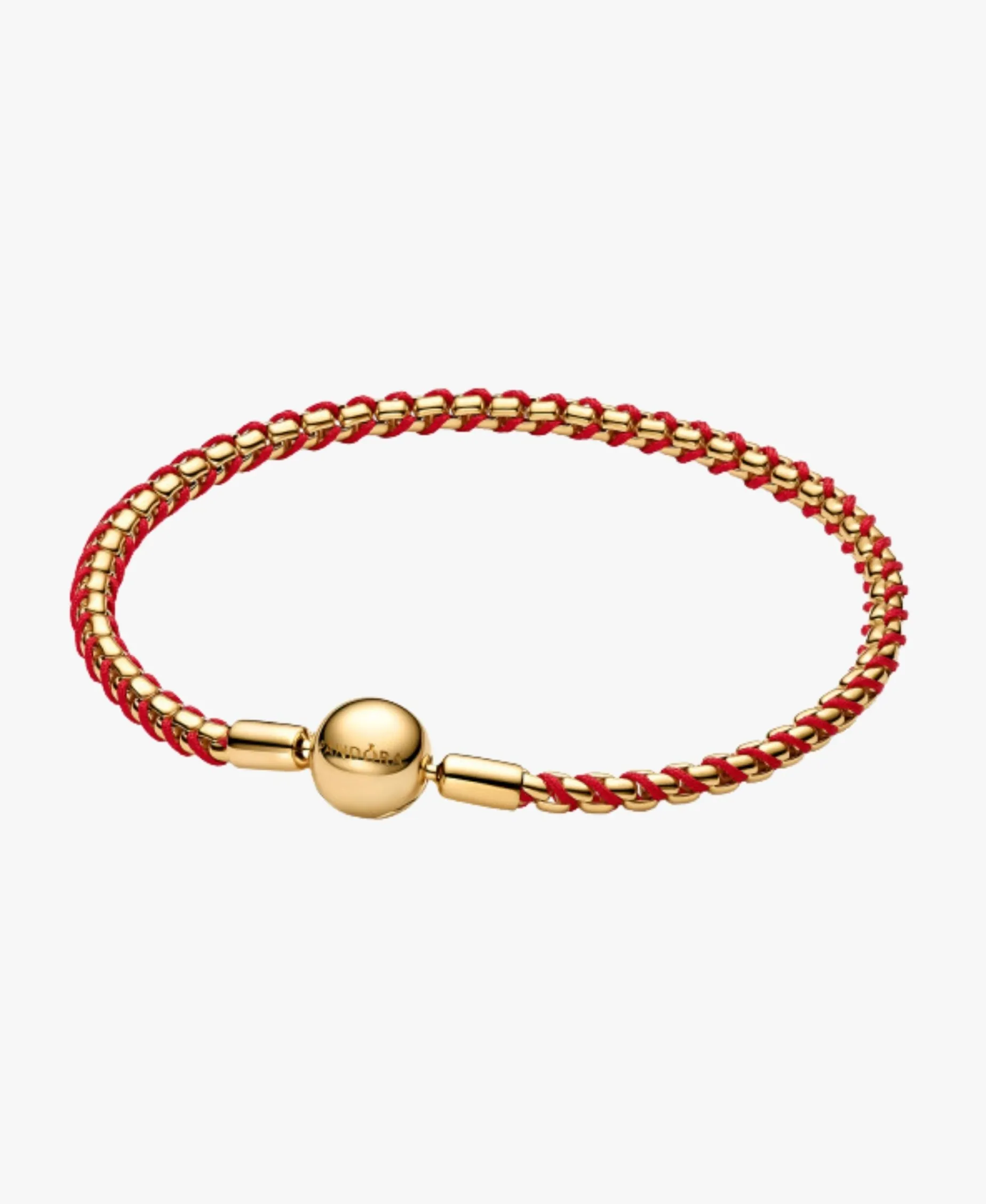 Pulsera Pandora de cadena de caja trenzada Dorada | 563816C01-20