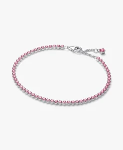 Pulsera Pandora de Tenis Fina Rosa | 593927C02