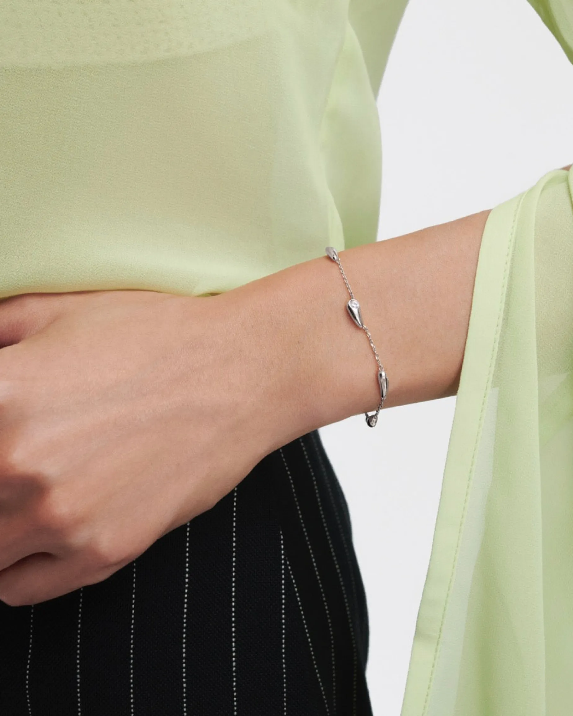 Pulsera PDPAOLA Becca 5 Gotas Plata Baño Oro | PU01-933