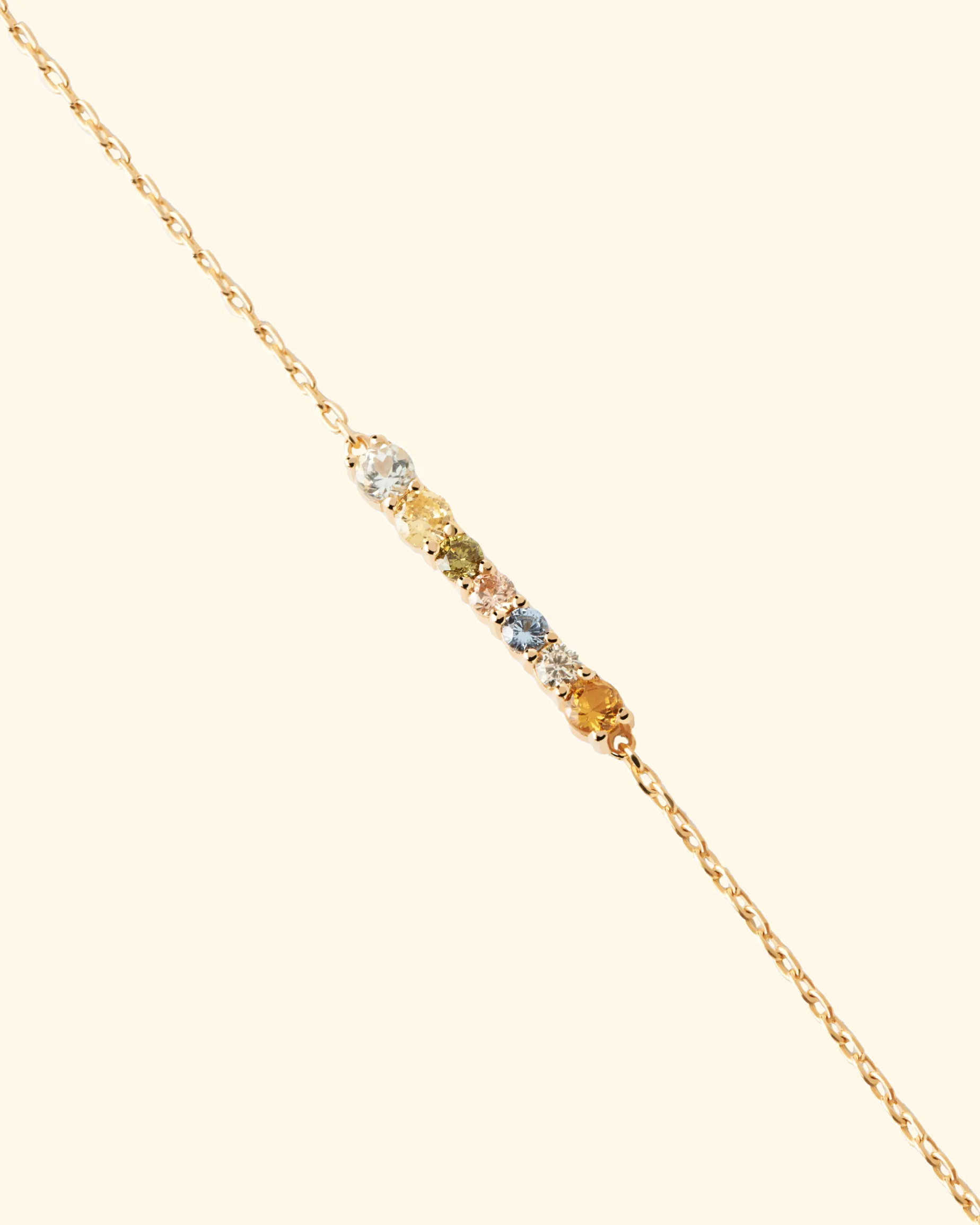 Pulsera PDPAOLA Rainbow Plata Baño Oro | PU01-933