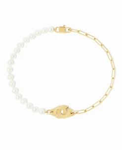 Pulsera Perlas dinh van Menottes Oro Amarillo Perlas de Agua Dulce | 301401