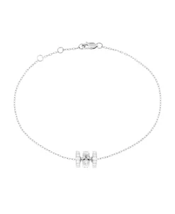 Pulsera Pulse Dinh Van Oro Blanco y Diamantes Pavé 3 Hileras 18K | 328722