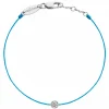 Pulsera Redline BéBé Pure Oro Blanco Hilo Azul | 16B