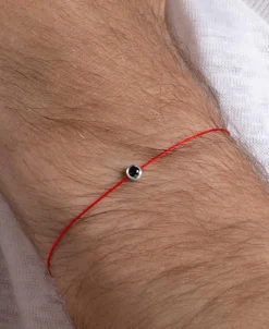 Pulsera Redline KColor Oro Blanco Hilo Rojo | 92HH B